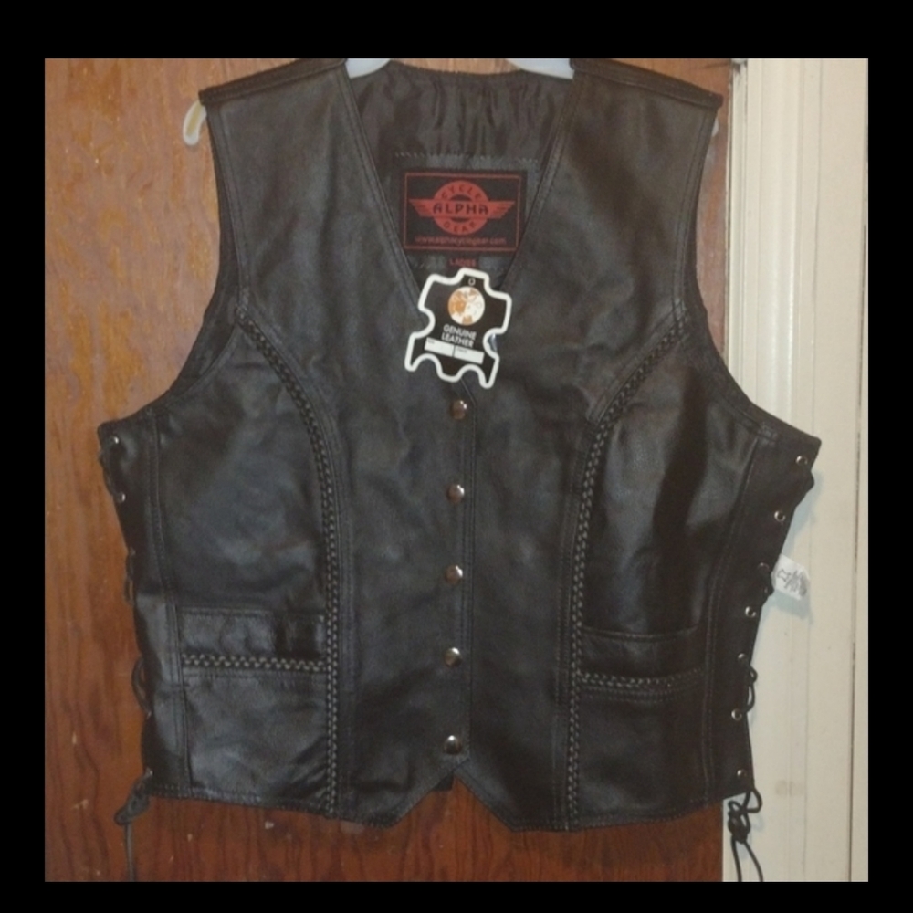 Ladies leather jacket alpha